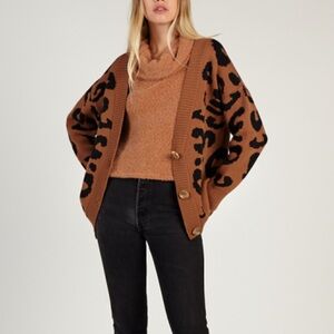Leopard Button Cardigan